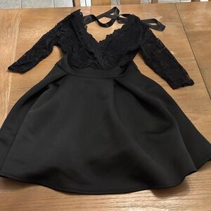 Eclipse Black Lace Formal Dress